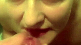 Horny milf Swettysvett intensely sucks in bathroom after workout