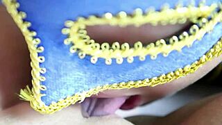 Cute girl catches man sucking cock, then gets bent over for cunilingus and assfucking.