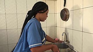 Lulu Vroumete In A Morning Full Of Sensuality Romance And Hot Fuck With A Neighbor In Adultery With The Street Thugs Of African Porn Movies