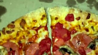 I ordered pizza and masturbated on it with my juicy pussy as a kinky arab teen craving bbc in los angeles