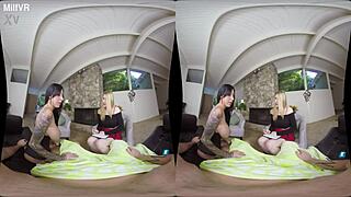 milfvr tells story of house warming with lingerie threesome featuring lily lane and anna kelly