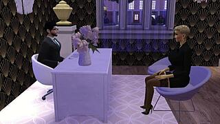 mortimer fucked the horny gilf at the office while bella caught them in the act