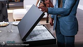 Black milf wife cheats with big cock in doggystyle hardcore sex and orgasm in stockings.