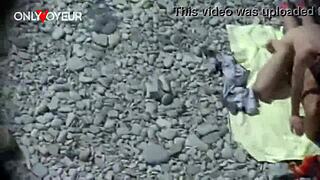 Whoa, check this beach voyeur curvy milf giving blowjob and taking doggystyle public sex from behind!