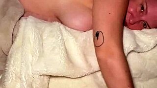 avril showers in prone bone position with hairy beaver creampie finish