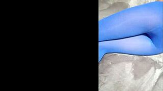 Milf perfect body struts in pantyhose and eight-inch heels.