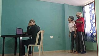 fucked perverted stepsisters in family home with cuckold husband watching european wife scream