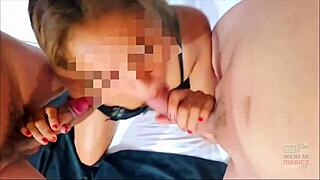 Hotwife from Aguacalientes comes over so we can give her double cock action in this amateur threesome with blowjobs and orgasms.