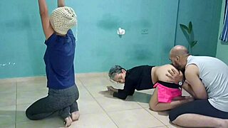 fucked perverted stepsisters in family home with cuckold husband watching european wife scream