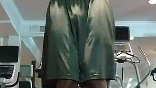 hey uncle, watch my cute brunette roommate do a sexy pole dance in the dorm as your athletic teacher!