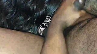 Bbw slut sucking big cock for cum in mouth.