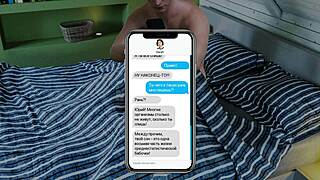 College coed with big natural tits gives handjob and titty fuck to friend's big cock in kitchen.