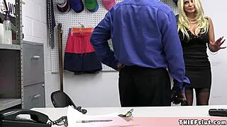 blonde milf shoplifter brittany caught in the act at the shopping mall!