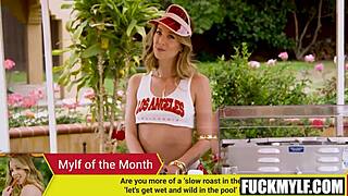 Voluptuous milf Millie Morgan gives blowjob and gets her wet pussy drilled by big cock at hot dog stand