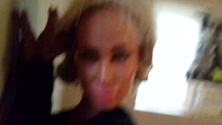 Thick booty MILF sex doll with two heads gets face fucked hard. Cum splatters all over her mature face.