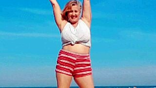 Bebezita, the blonde milf with big natural tits and huge nipples, reveals her sensual side.