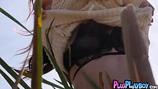 All Natural Milf Babe Poses Outdoors