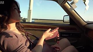 Secret video captures Japanese mature milf with big natural tits getting balloon massage.