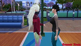 i remember in chapter 4 how madara bet videl on stripping game and unexpectedly covered her with lots of cum