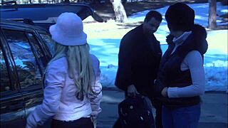 Will this blonde milf in fishnets take a big cock deep in her ass and pussy on the bed?