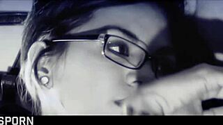 Sensual fmm threesome with elegant brunette milf in corset lingerie riding cowgirl and missionary