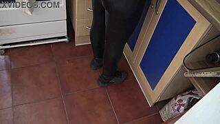 Look at my hairy pussy, real stepmother finally says to horny stepson after his begging.