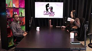 Watch Negro Top Delícia and Alice Vasconcelos in Swing Cast with Tifany Rocha on Sheer Red!