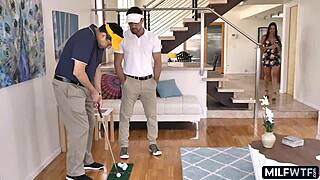 Hey, check out this Latina cougar in action.