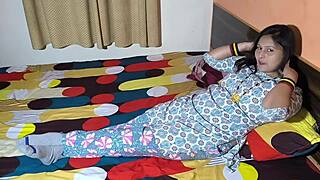 Bodybuilder husband fingers and licks skinny mommy's gaping homemade pussy during photoshoot. Then deepthroat blowjob leads to muscular monster cock assfucking in doggystyle till orgasm.