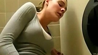 Quick Cum Explosion In The Toilet Now!