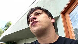 emily kae cums fast on his thick cock