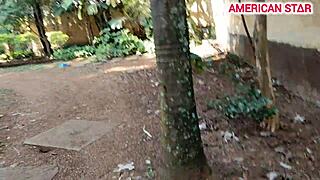 Hey, you just turned 18, want me to take your virginity in the woods? asks friend to hot novinha with big ass and tits.