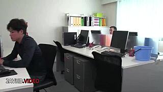 asian office lady chihiro akino delivers hardcore blowjob for creampie fantasy in jav scene