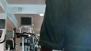 Athletic Black Mature Teacher Shows Off Skinny Fitness Workout in Dorm Gym as Beautiful USA Roommate!