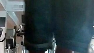 Athletic Black Mature Teacher Shows Off Skinny Fitness Workout in Dorm Gym as Beautiful USA Roommate!