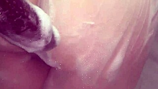 stepbrother sneaks big cock into stepsister's big ass for anal in shower without her noticing