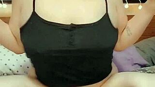 is ambe36dd teasing with her big natural tits as a curvy blonde mature housewife?