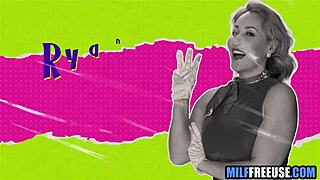 Blonde milf and teen get free used in wild threesome on sesame street movie set