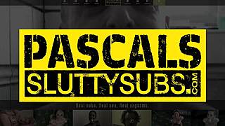 Why is Pascal White whipping this dominated milf in stockings during hardcore bdsm session?