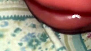 hey, this muscular college guy with huge thick black dick creams a throat toy in dorm