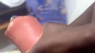 hey, this muscular college guy with huge thick black dick creams a throat toy in dorm