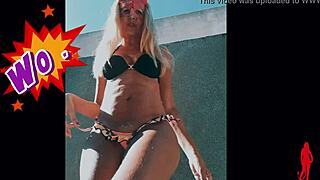 Oh man, it's such a hot afternoon... I'm feelin' so horny out here in my bikini, dancin' around the garden with my clit tinglin'.