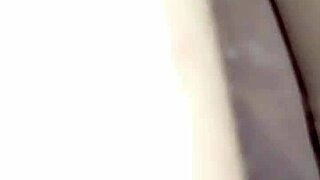 wife gets quick blowjob and intense fucking with huge creampie in shaved wet pussy