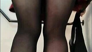 Stepmom Flashes Natural Tits In See-Through Pants And Miniskirt During Outdoor Exhibitionist Solo Tease