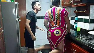 TRYING MY STEPMOTHER'S DELICIOUS PUSSY IN THE KITCHEN! FULL VIDEO WITH COLOMBIAN BBW MILF FAT CURVY CUTE MATURE HOMEMADE ACTION!