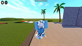 i got banged hard in this whoreblox game gangbang creampie moment