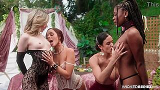 Vanna Bardot explores lesbian scissoring and kissing with milf on day 66.