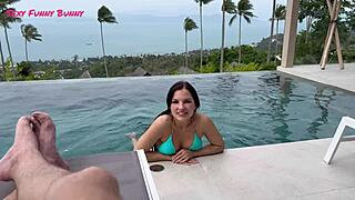 hey hubby bangs wife's sister hard and dumps huge load on her face