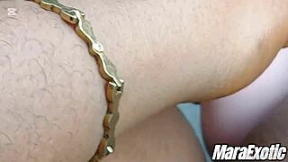 horny bbw ebony milf mara exotic masturbates with vibrator in lagos traffic, squirting wet close up