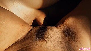 Stepsis boldly jerks cock during intense drive session with close-up action